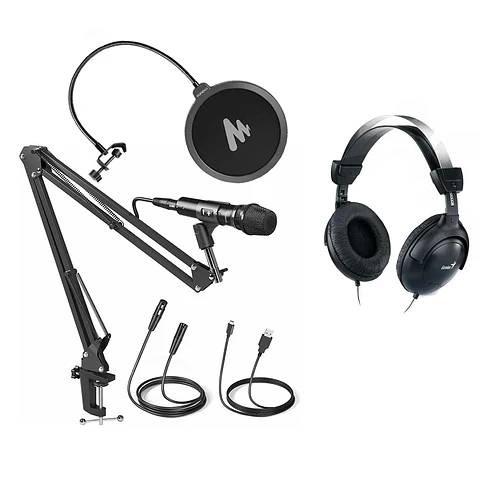 Pack Streamer Maono AU-HD300S con filtro antipop más Audífonos Genius HS-M505X