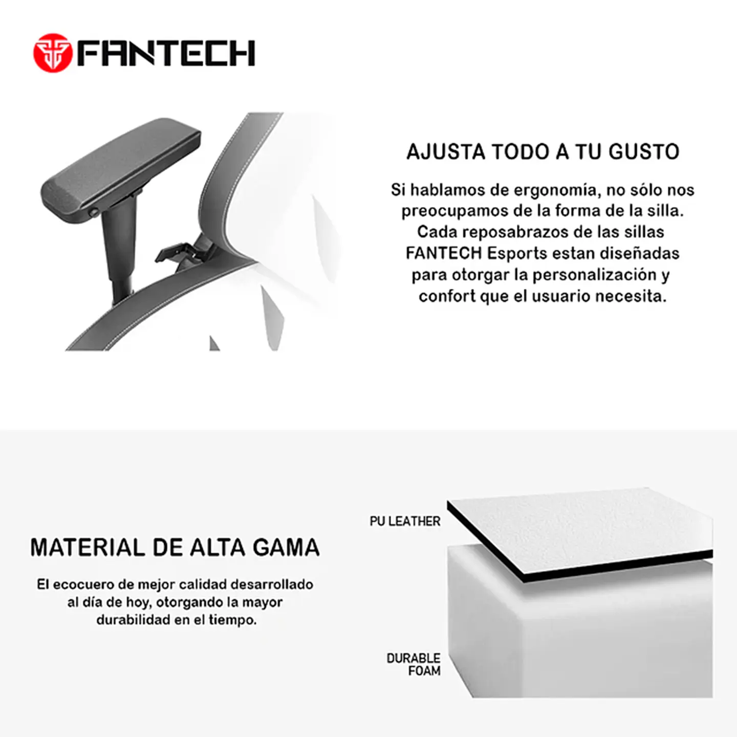Silla de Escritorio Fantech Alpha Tank Series GC283 Orange 5