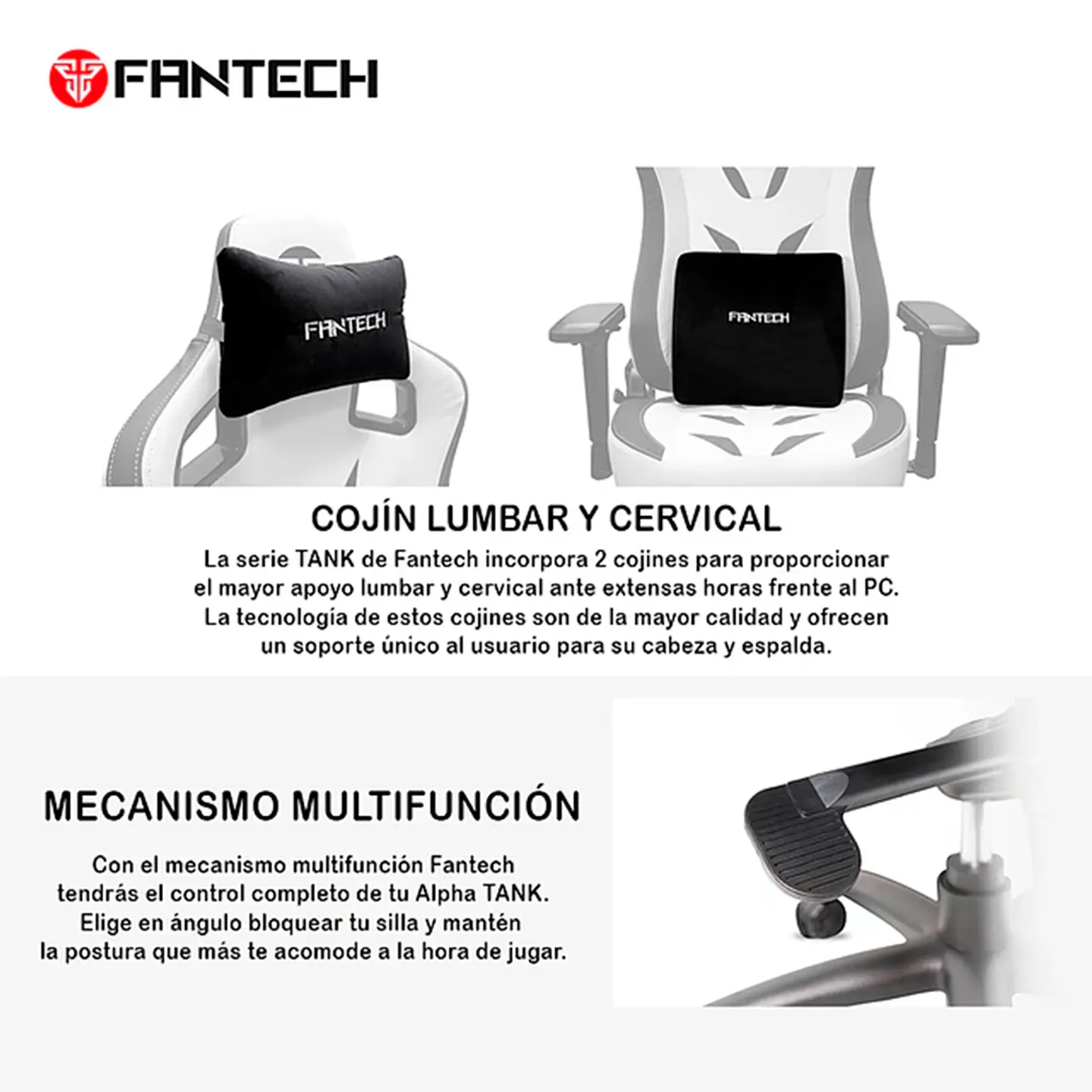 Silla de Escritorio Fantech Alpha Tank Series GC283 Orange 6
