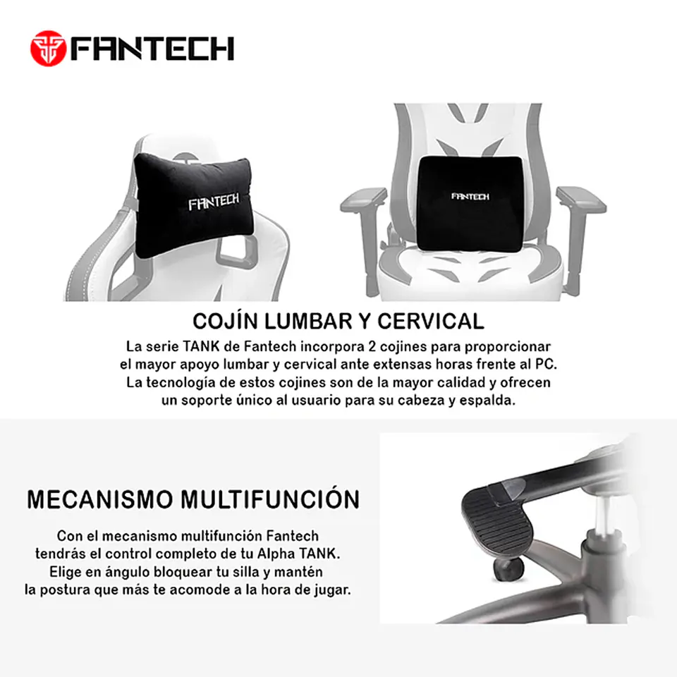 Silla de Escritorio Fantech Alpha Tank Series GC283 Orange 6