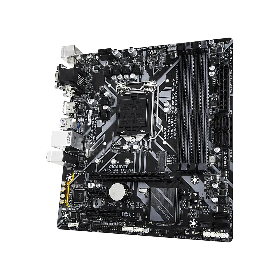 Placa Madre GIGABYTE B365M DS3H (LGA1151, DDR4 x4, M2, MicroATX) - Intel 3
