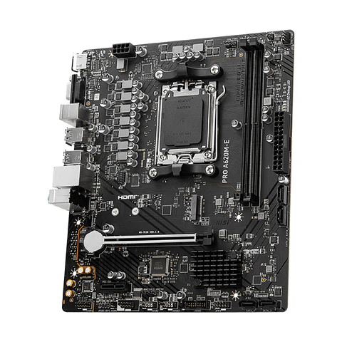 Placa Madre MSI PRO A620M-E, AM5, DDR5, PCIe 4.0, M.2, mATX