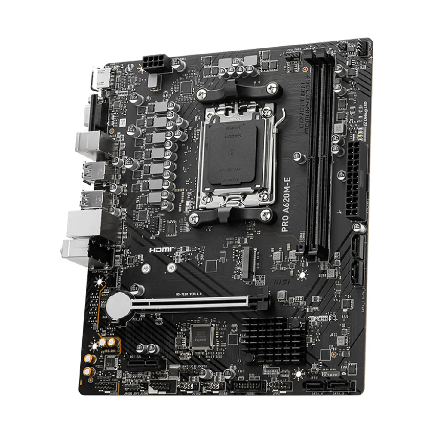 Placa Madre MSI PRO A620M-E, AM5, DDR5, PCIe 4.0, M.2, mATX 2