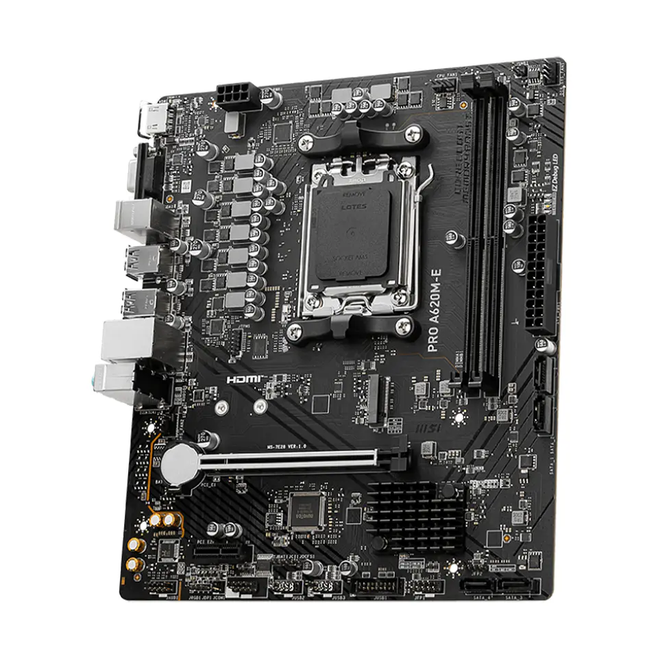 Placa Madre MSI PRO A620M-E, AM5, DDR5, PCIe 4.0, M.2, mATX 2