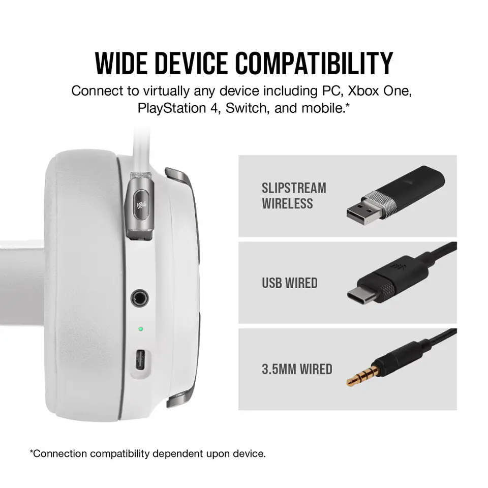 Audífonos Wireless Corsair Virtuoso RGB, Sonido 7.1, White 6