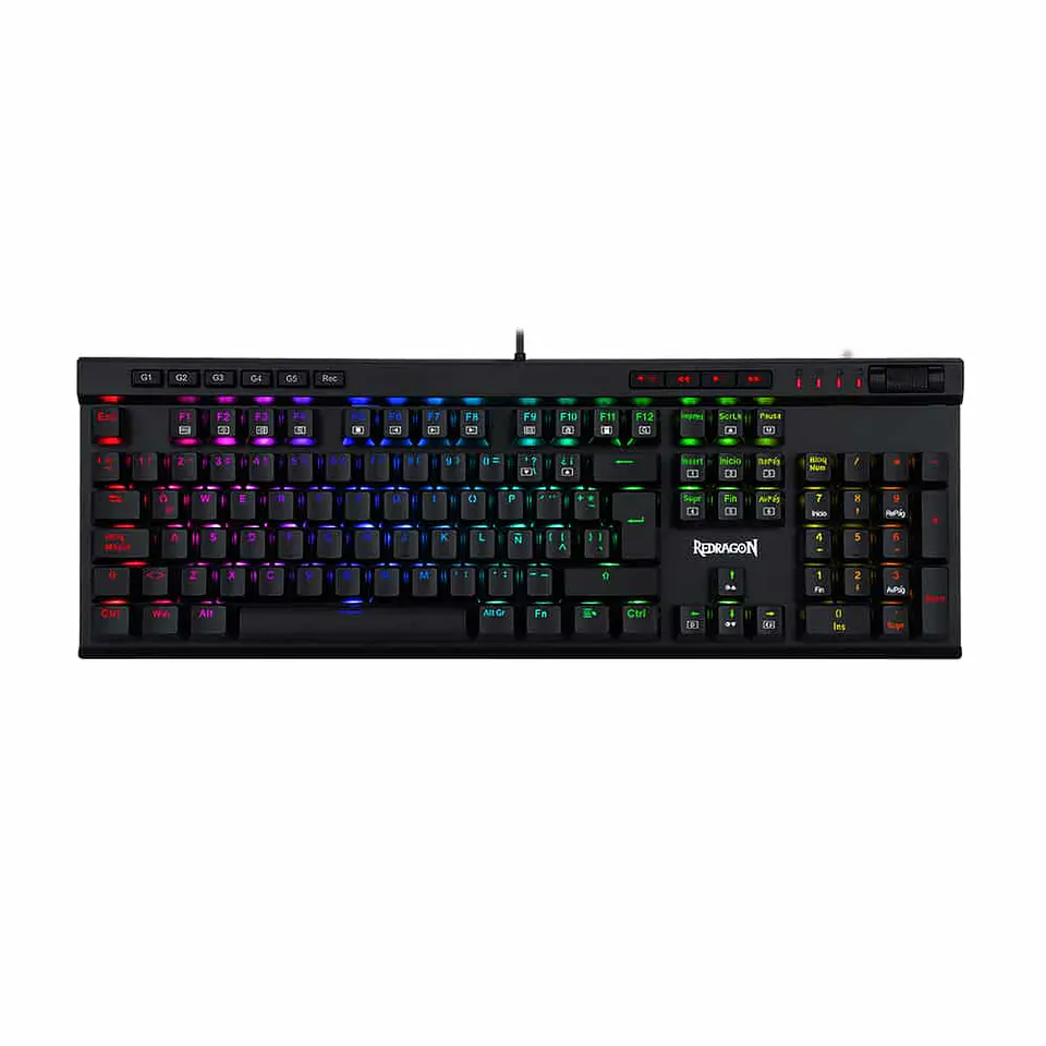 Teclado Mecánico Redragon Vata Pro, Switch Brown Óptico, RGB 1