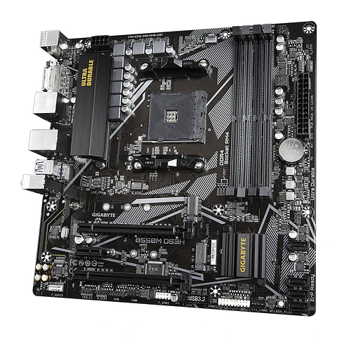 Placa Madre Gigabyte B550M DS3H, Socket AM4, PCIe 4.0, mATX