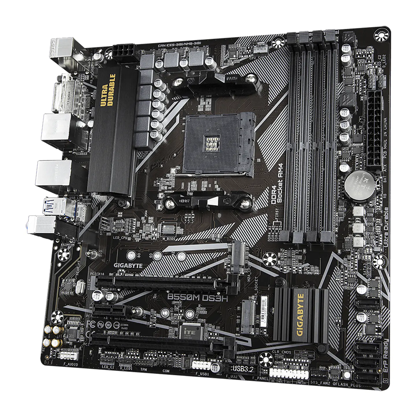 Placa Madre Gigabyte B550M DS3H, Socket AM4, PCIe 4.0, mATX 1
