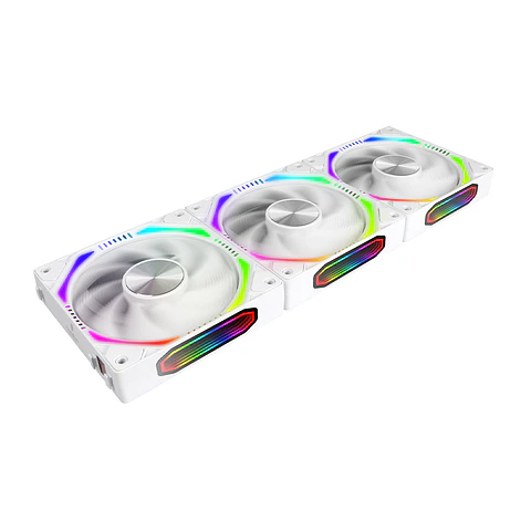 Kit 3 Ventiladores Kronos ARGB Magnéticos Pc, 120mm - White
