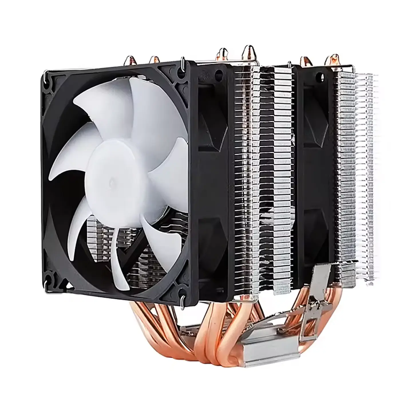Disipador CPU de 6 tubos de Cobre, RGB, Intel/AMD, 2 coolers 2