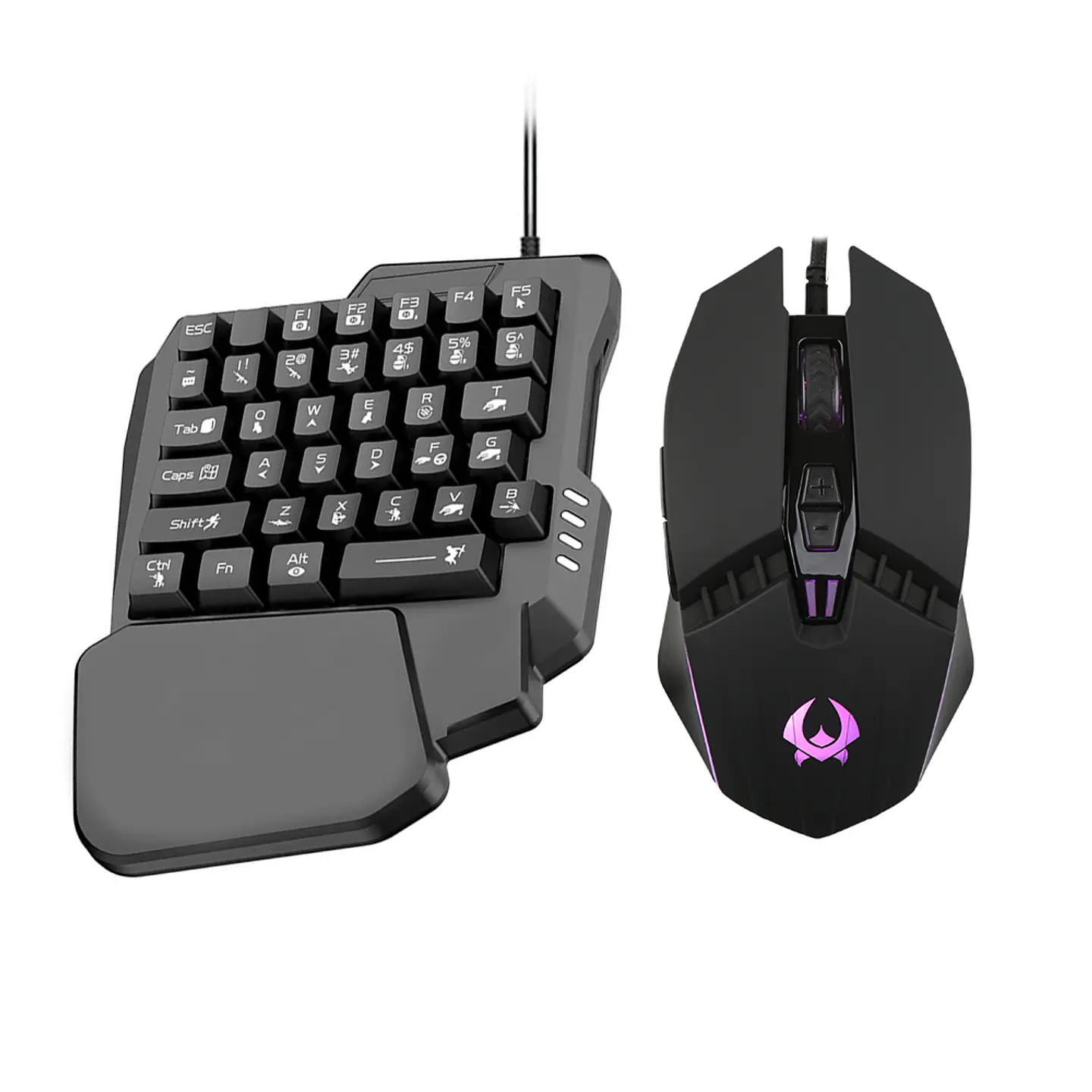 Kit Teclado Una Mano Mouse Gamer para Celular / Tablet - 4000DPI 8