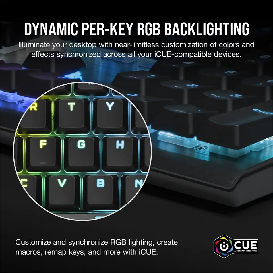 Teclado Corsair K60 RGB PRO Mecánico, Cherry MX, Low Profile 5