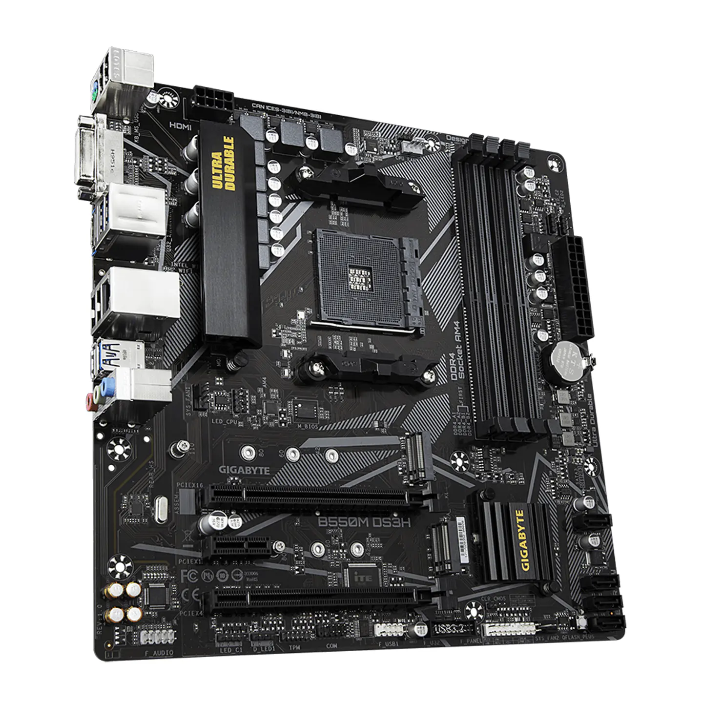 Placa Madre Gigabyte B550M DS3H, Socket AM4, PCIe 4.0, mATX 4