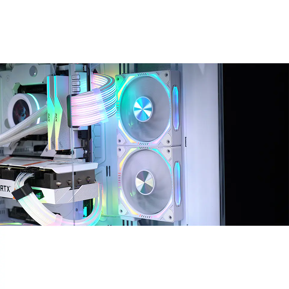 Kit 3 Ventiladores Kronos ARGB Magnéticos Pc, 120mm - White 5