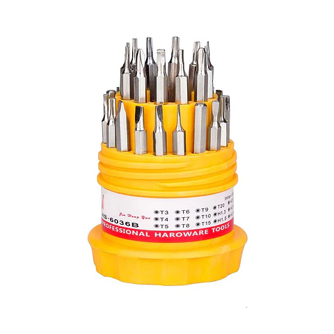 Set Atornillador de Precisión, Puntas Intercambiables 31Pcs