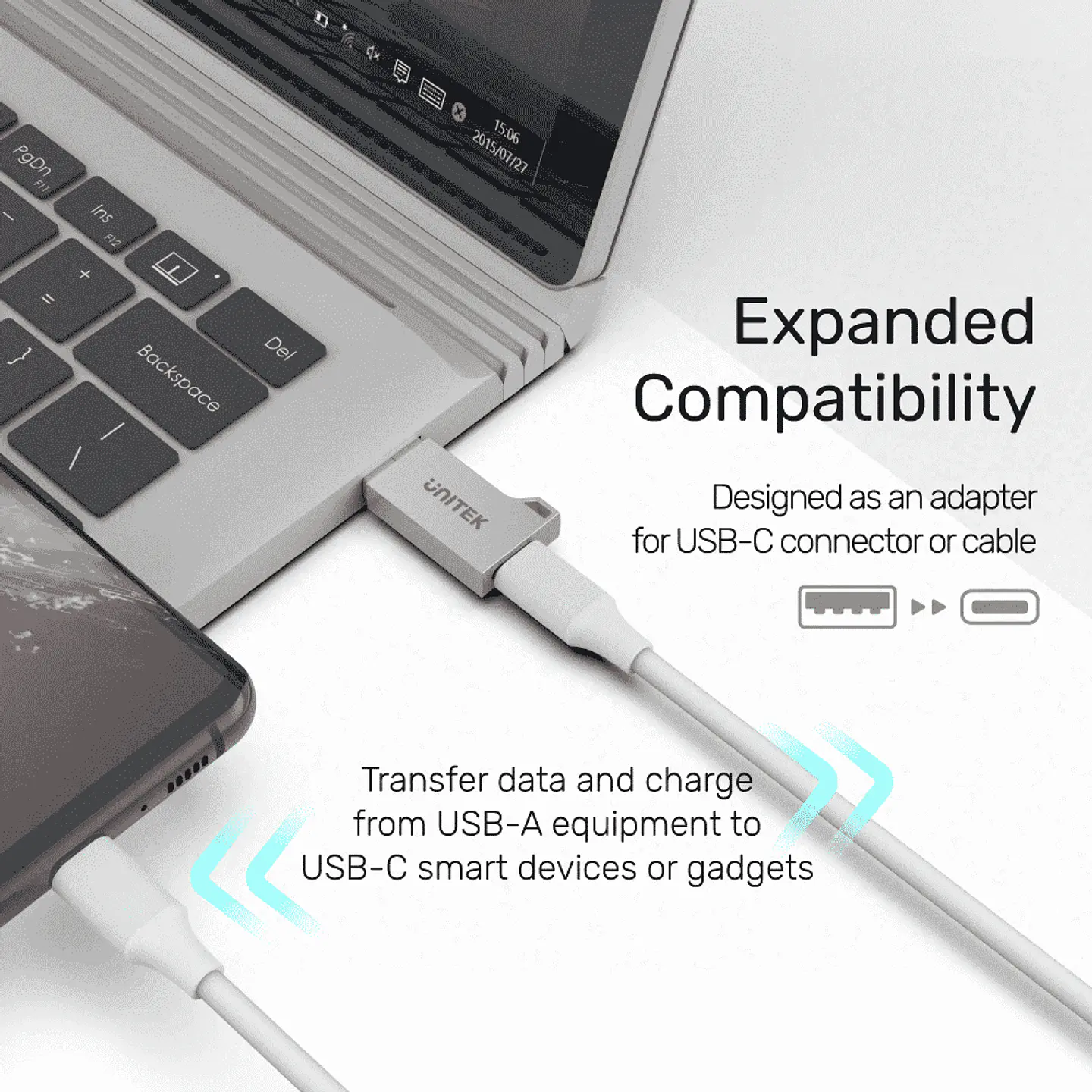 Adaptador Unitek USB 3.0 a USB-C (SuperSpeed 5Gb/s) 4