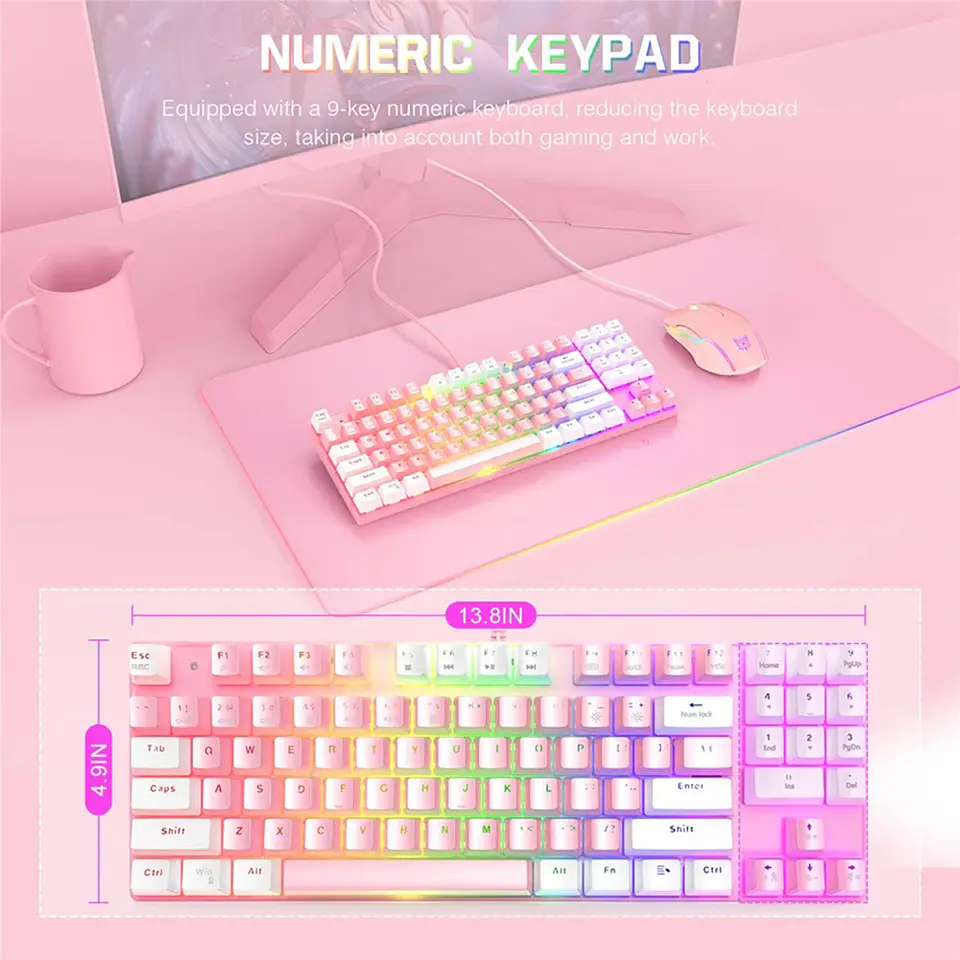 Kit Gamer Onikuma Teclado Mecánico G26 + Mouse 6400 Dpi, RGB 3