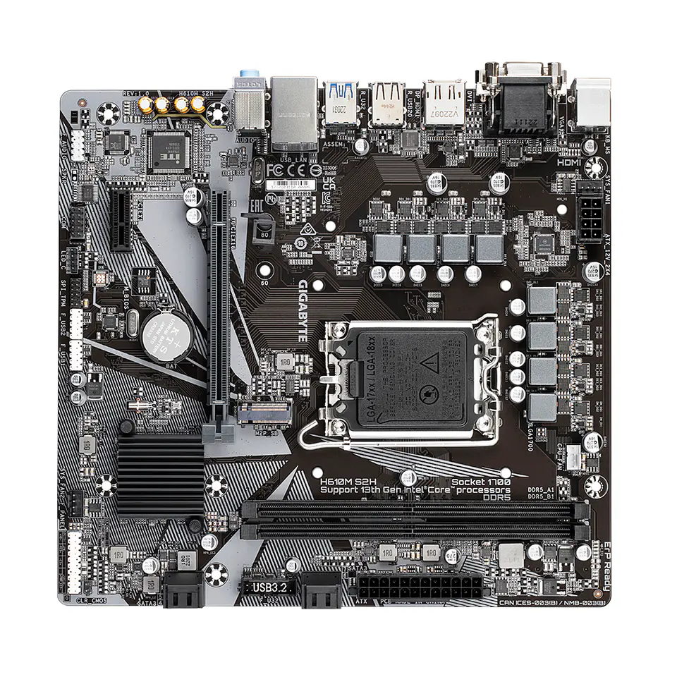 Placa Madre Gigabyte H610M S2H DDR5, LGA 1700, M.2, microATX 4
