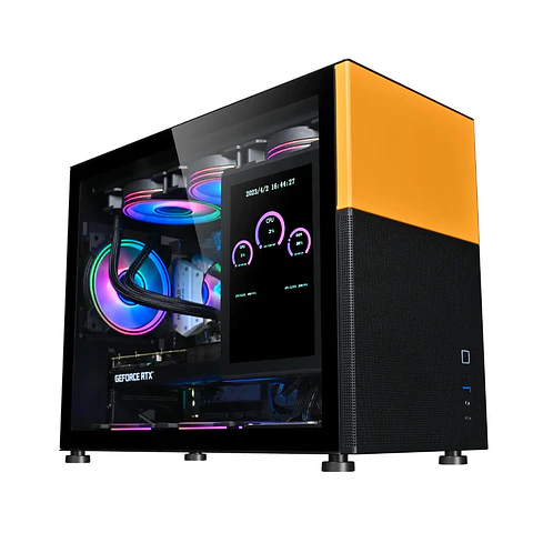 Gabinete Kronos Magic Pantalla Modular mATX USB 3.0 Vidrio Negro