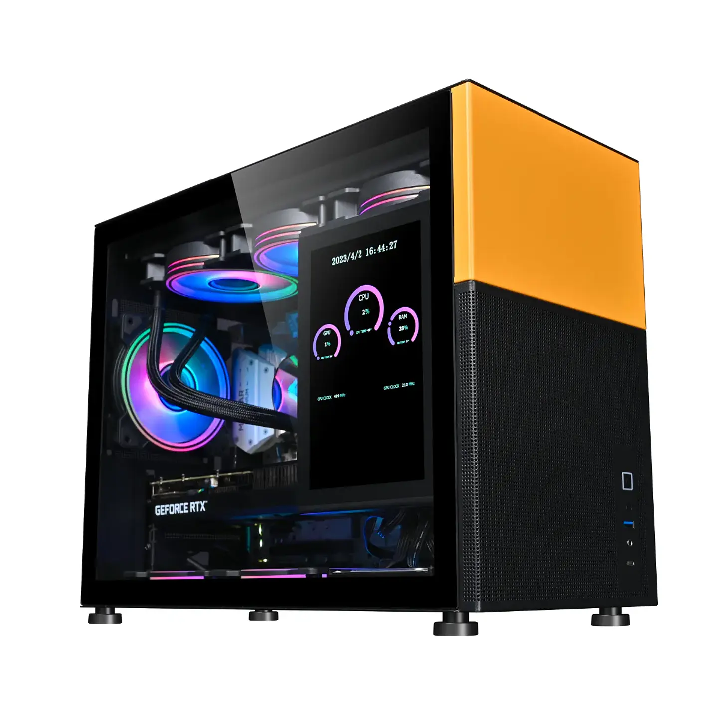 Gabinete Kronos Magic Pantalla Modular mATX USB 3.0 Vidrio Negro 2