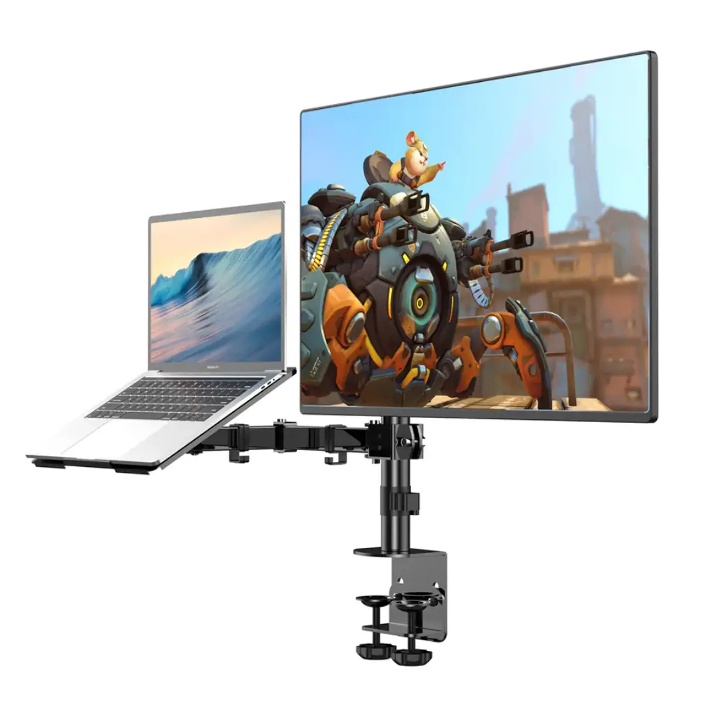 Soporte Doble 2 Brazos Escritorio para Monitor de 13