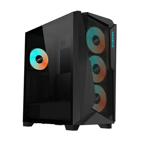 Gabinete Gamer Gigabyte C301 Glass Panel Vidrio E-Atx, RGB 4Fan