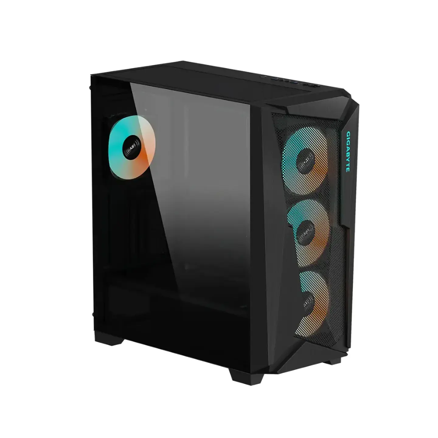 Gabinete Gamer Gigabyte C301 Glass Panel Vidrio E-Atx, RGB 4Fan 3