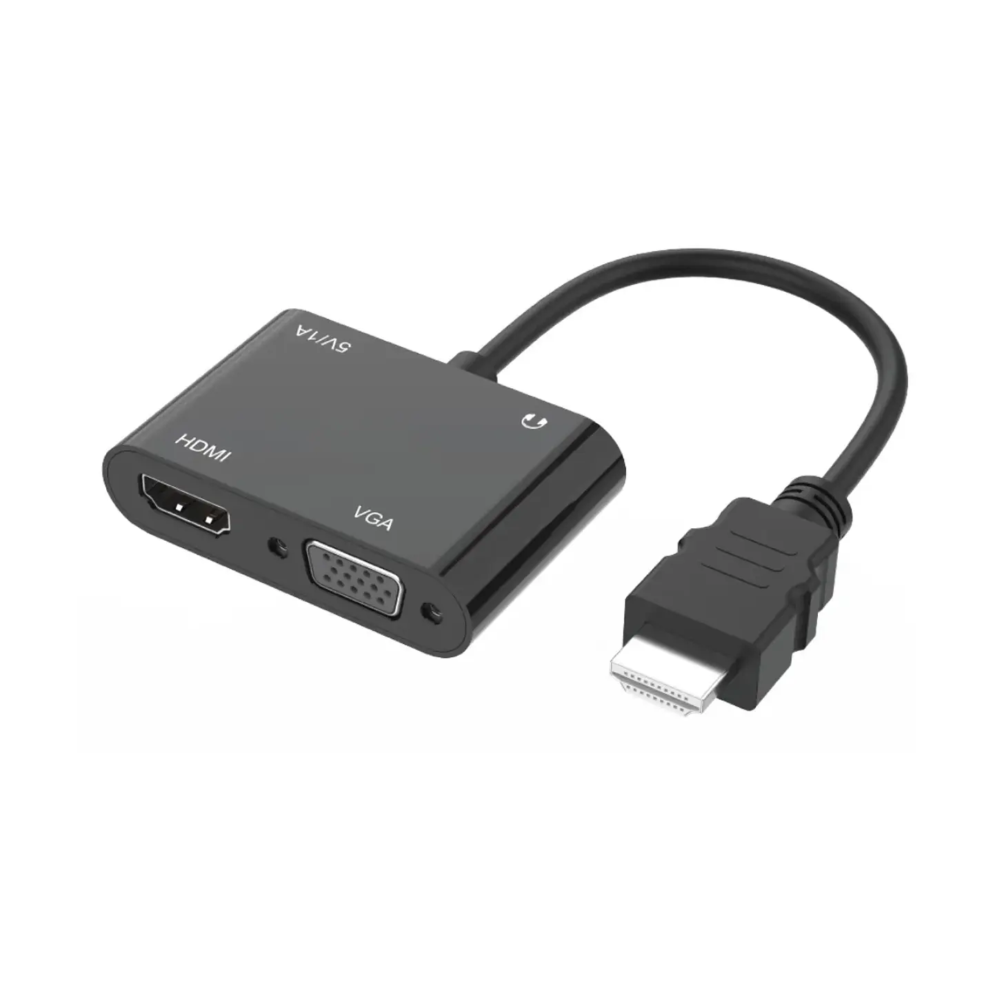 Adaptador HDMI Macho a VGA/HDMI Hembra Audio 3.5mm Full HD 1
