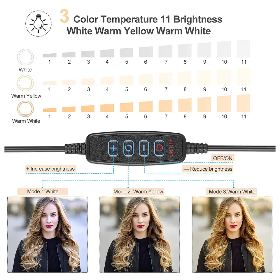 Aro De Luz Led 26cms + Trípode Escritorio + Soporte Celular 4