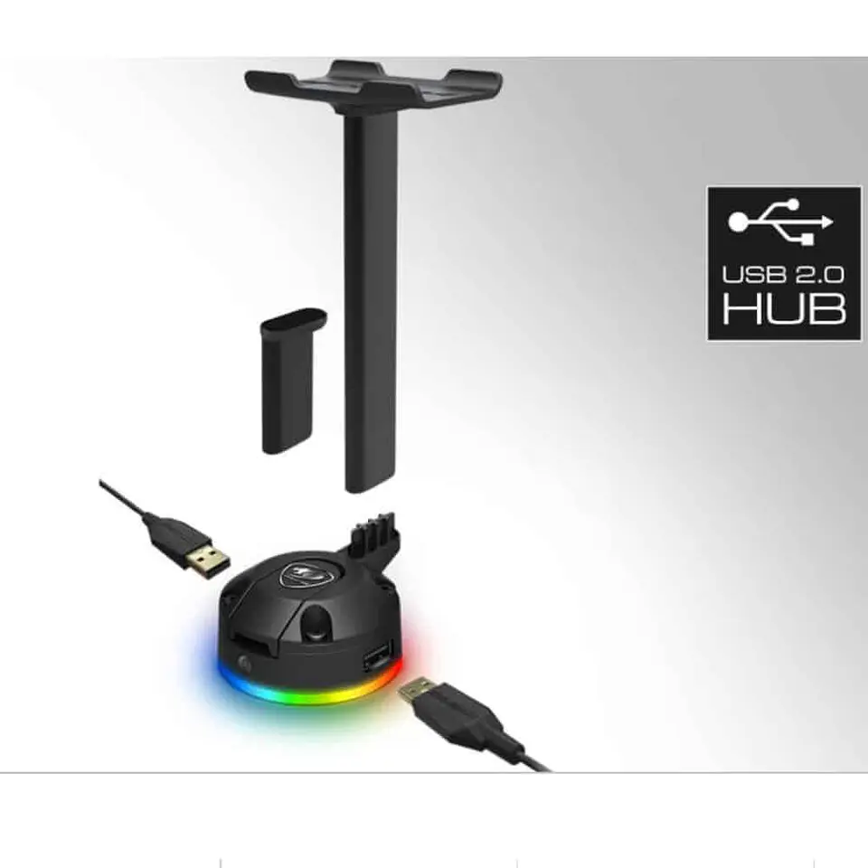 Soporte Cougar Base para Audífonos con 2 puertos USB - Bunker S RGB 5