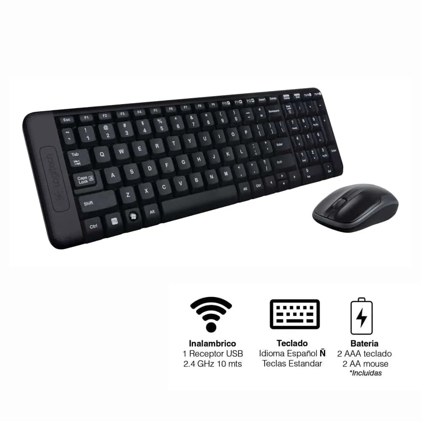 Kit Combo Logitech Teclado y Mouse Inalámbrico MK220 2