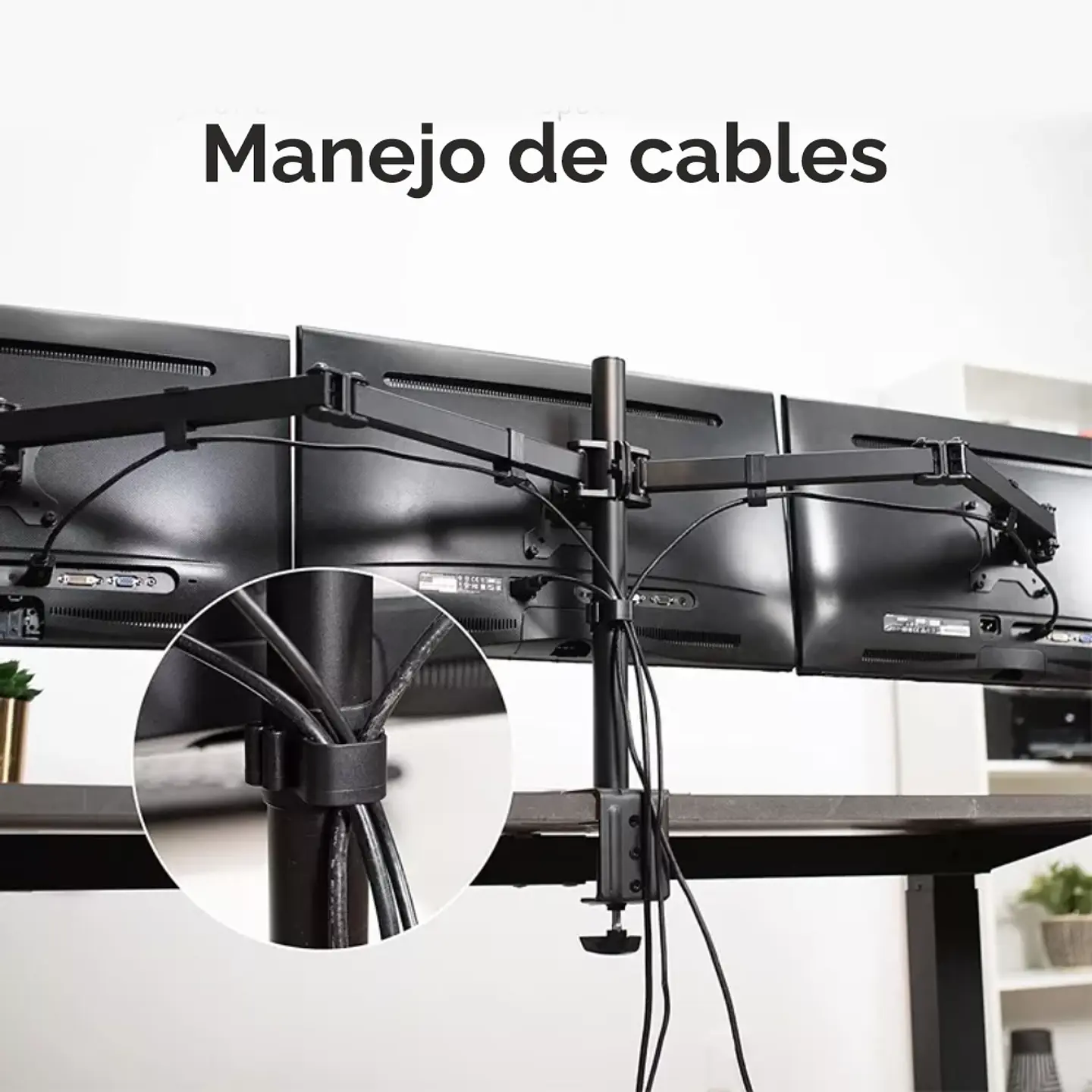 Soporte articulado para 3 Monitores de 13