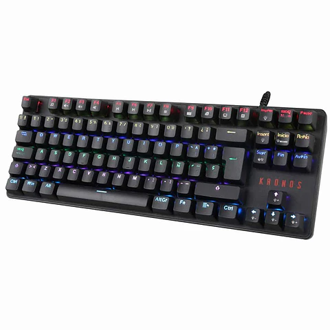 Kit Gamer 2 en 1 Kronos Pro, Teclado Mecánico RGB + Mouse 12000 DPI