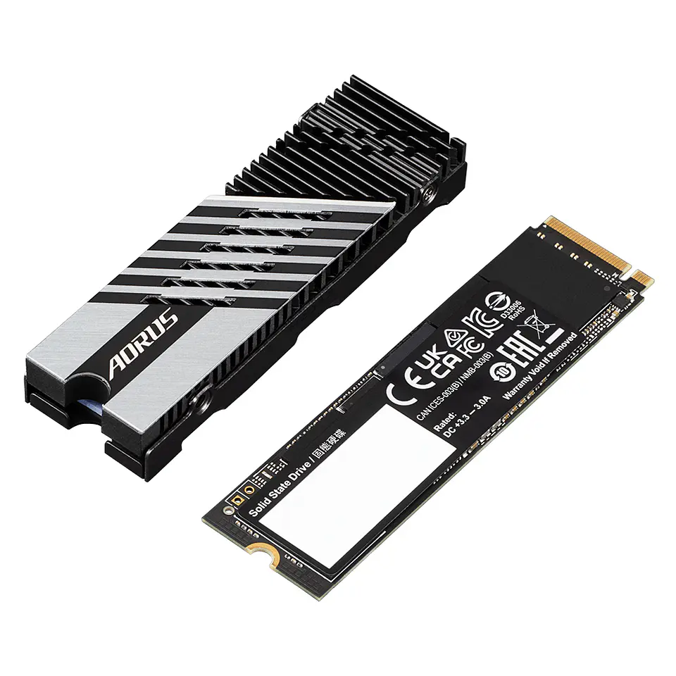 Disco Sólido SSD AORUS Gen4 7300 1 TB (NVMe M.2, hasta 7300MB/s, con Disipador) 3