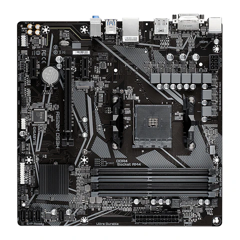 Placa Madre Gigabyte A520M DS3H (AM4, DDR4, M.2, RGB, MicroATX) - AMD Ryzen