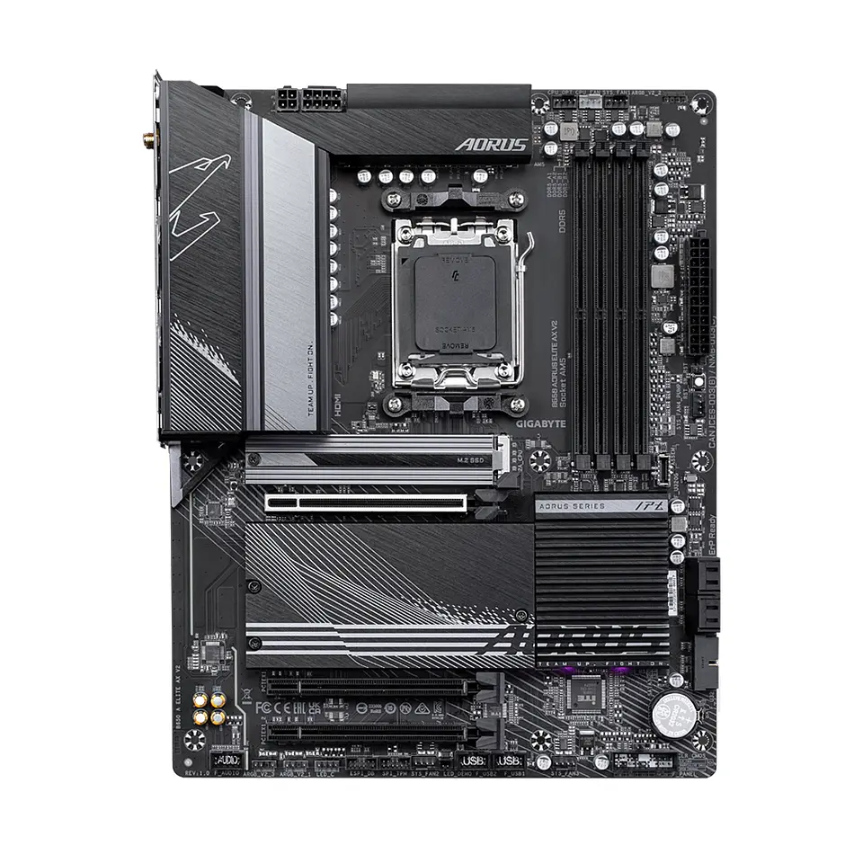 Placa Madre B650 Aorus Elite AX V2, AM5, DDR5, Wi-Fi 6E, ATX 3