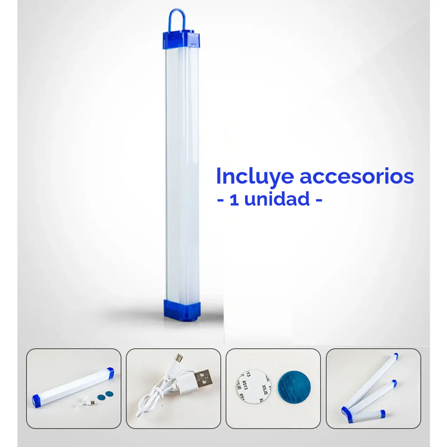 Barra de luz led recargable multitarea para casa, camping, fotografía (52cm, 650 4