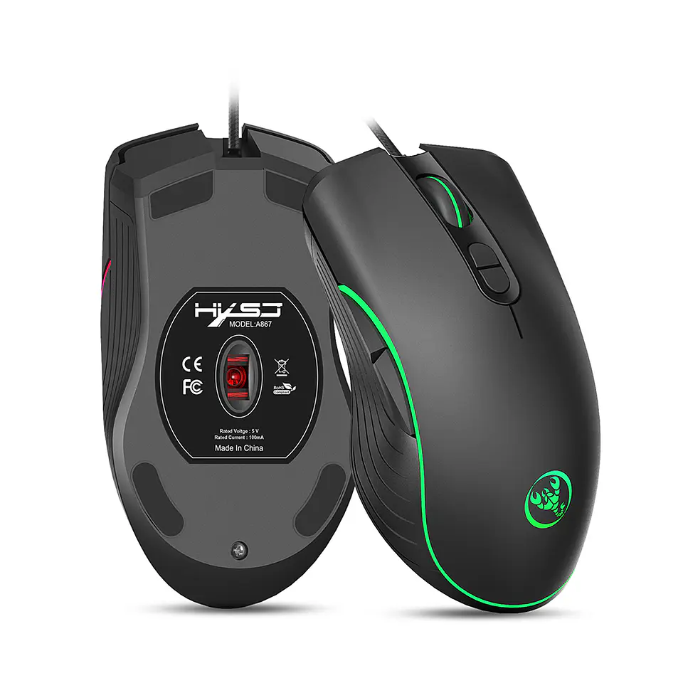 Mouse Gamer Fancy Tech A867, 7 Botones, 6.400 dpi, full RGB 5