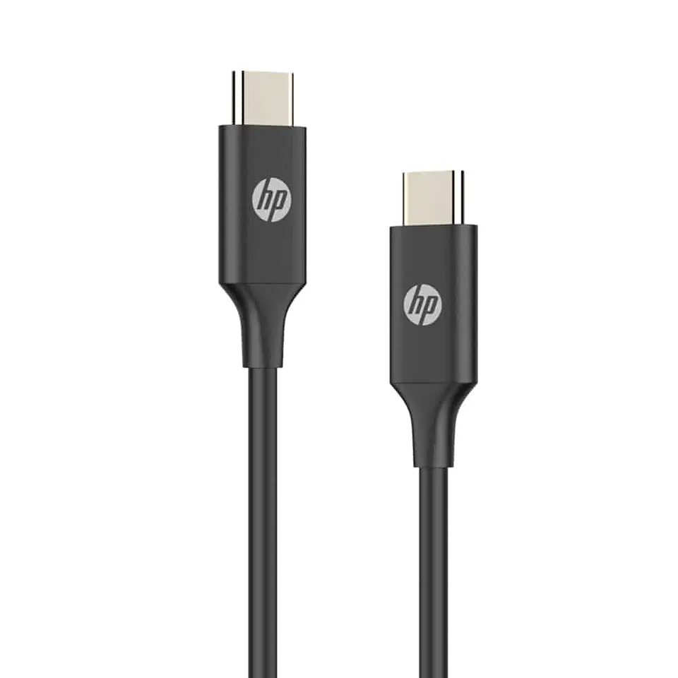Cable de datos Tipo C a Tipo C, HP - DHC-TC107, Carga rápida hasta 60w, Trasmisión de datos hasta 5Gbps, 1 Metro 1