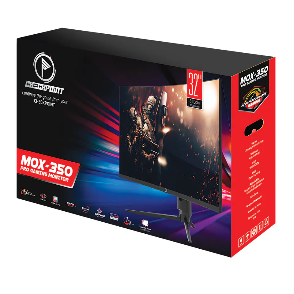 Monitor Curvo CheckPoint MOX-350, de 32