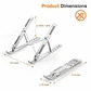 Soporte Plegable Base Notebook Macbook Pro Air, Aluminio X12 - thumbnail 2
