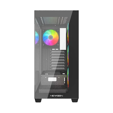 Gabinete Newgen Radiant 01 Glass ATX, 4 cooler RGB + control