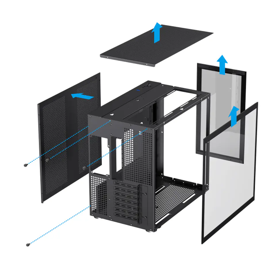 Gabinete Gamemax ATX Infinity Black, vidrio templado, USB 3.0 8
