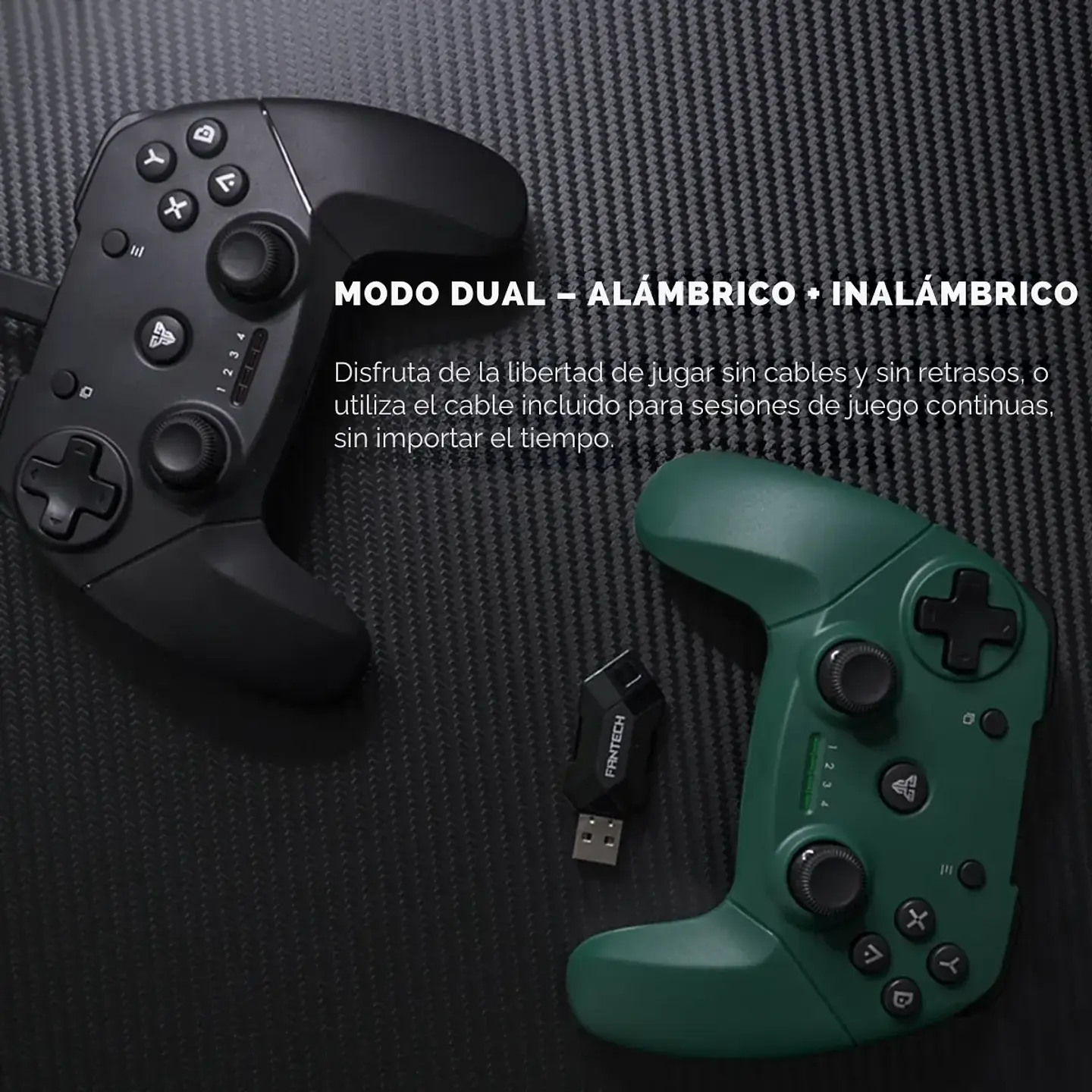 Control Joystick Inalámbrico Fantech Wgp12 Revolver II Green 5