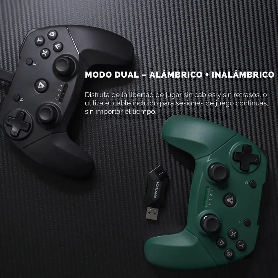 Control Joystick Inalámbrico Fantech Wgp12 Revolver II Green 5