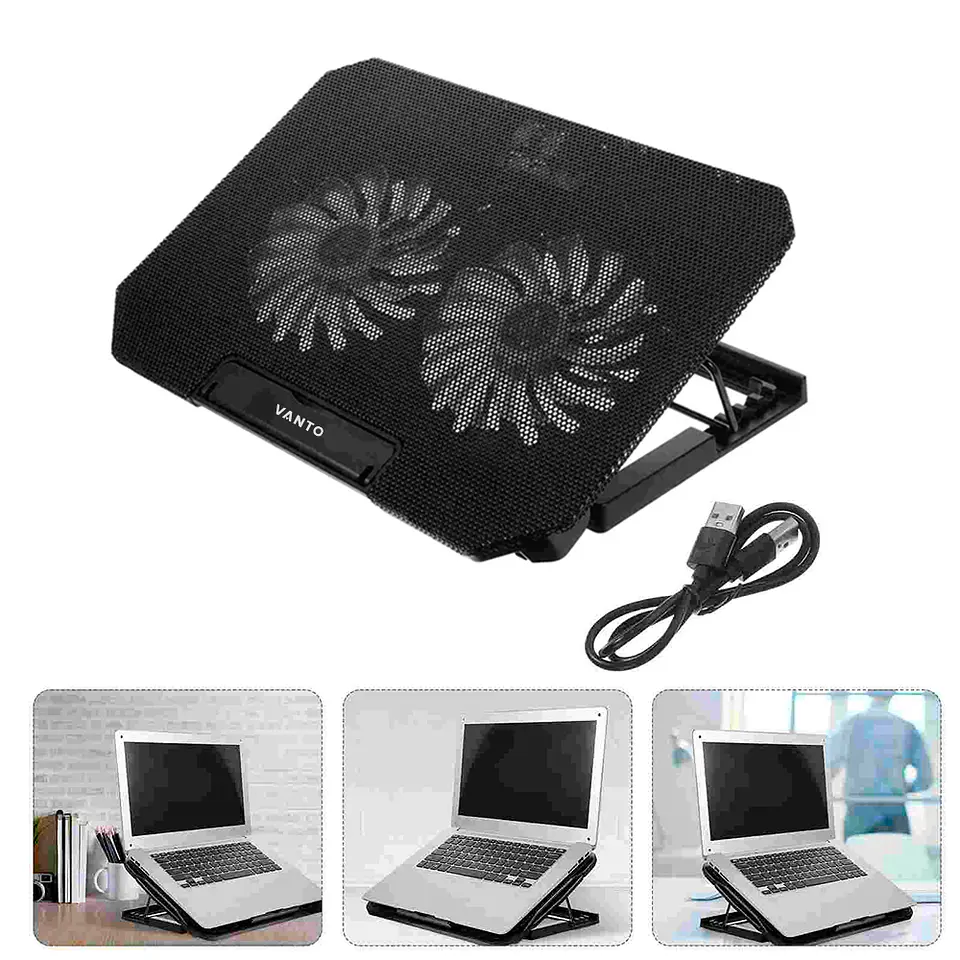 Cooler Ajustable Ventilador Potente Enfriador Notebook 2 USB 4