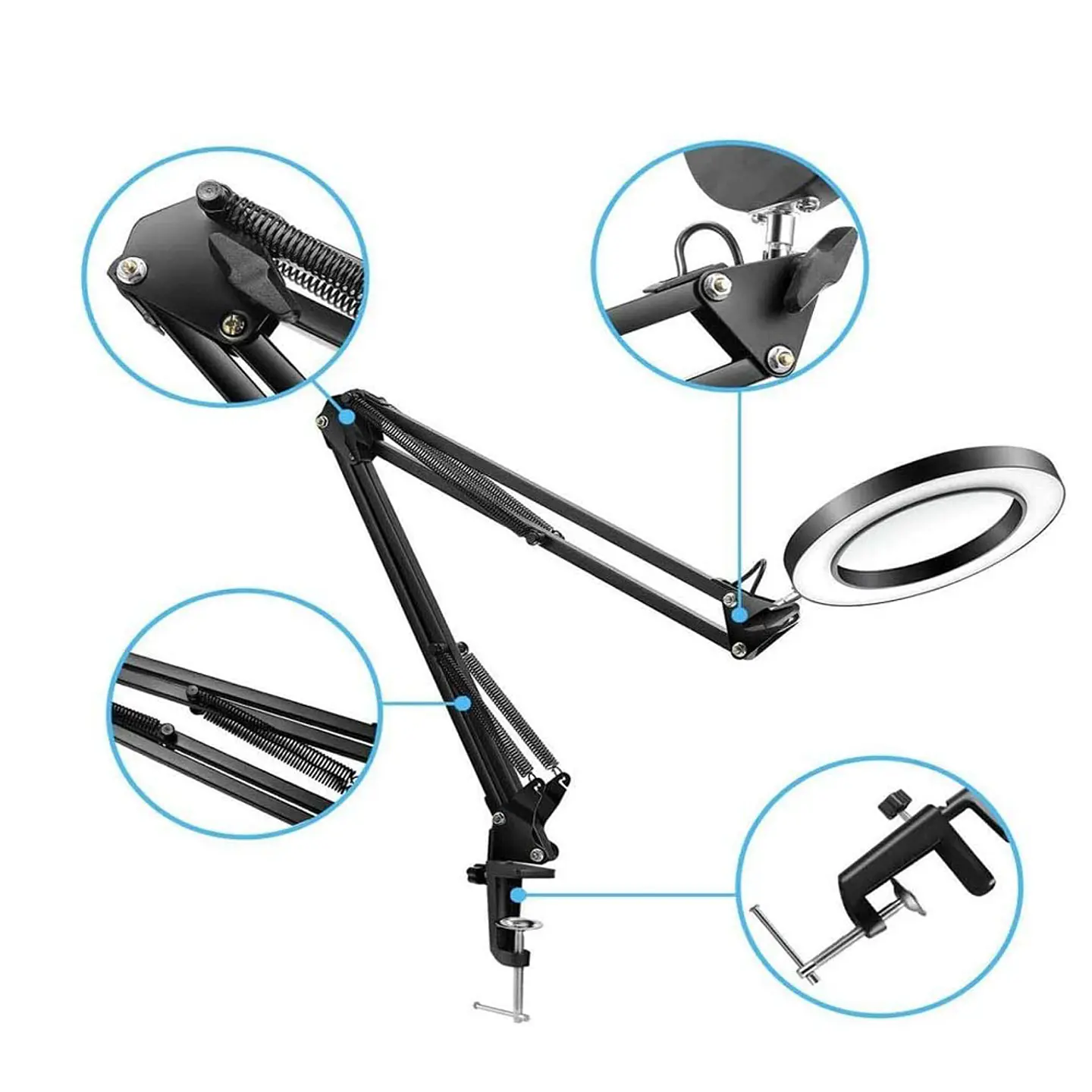 Lámpara Metalica Articulada Flexible Escritorio Multiuso 6