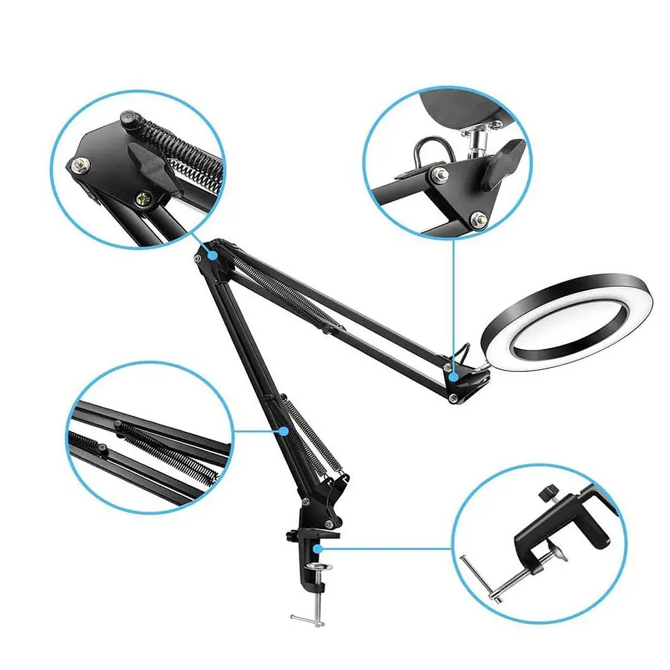 Lámpara Metalica Articulada Flexible Escritorio Multiuso 6