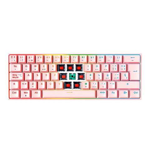 Teclado Mecánico al 60% Fantech MAXFIT61 MK857 Sakura Edition