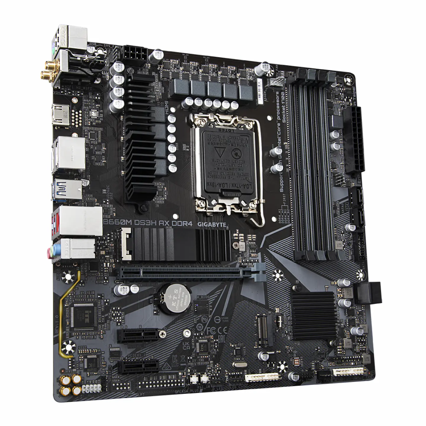 Placa Madre Gigabyte Micro ATX B660M DS3H DDR4 WiFi6 - Intel LGA1700 3